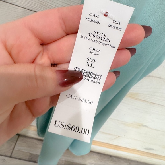 NWT WHBM light blue off shoulder top ❤️ size XL - Picture 10 of 10